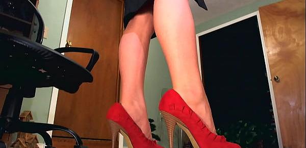  Sexy legs and heel dangling
